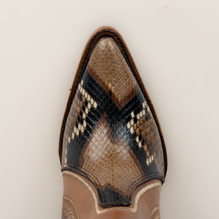 Botín Cuadra Pitón Belly Leonora Miel Dama