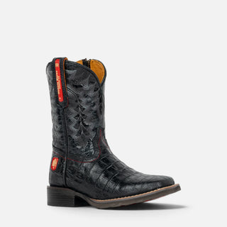 Bota Nokota Lucas 18 Grabado Coco Negro Niño