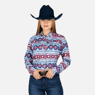 Camisa Wrangler Aztec Cielo Dama