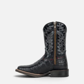 Bota Nokota Lucas 18 Grabado Coco Negro Niño