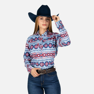 Camisa Wrangler Aztec Cielo Dama