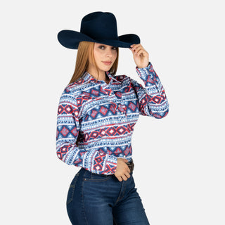 Camisa Wrangler Aztec Cielo Dama