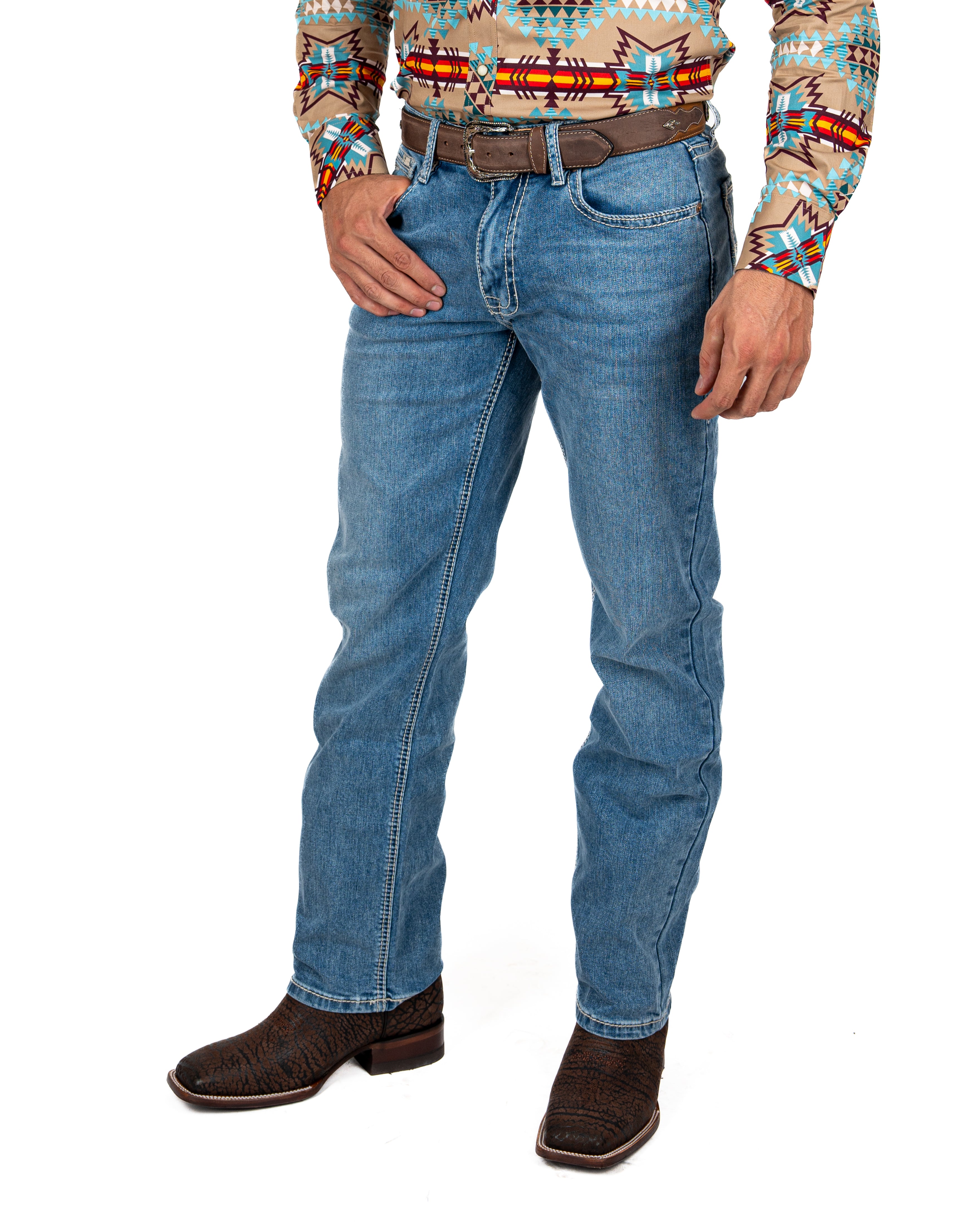 Jeans Rock & Roll Denim Relaxed Fit Stackable Bootcut Caballero