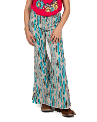 Jeans Rock & Roll Denim Aztec Bell Bottom Niña