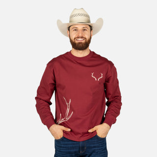 Playera McAllen Antler Vino Caballero