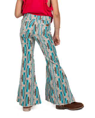 Jeans Rock & Roll Denim Aztec Bell Bottom Niña