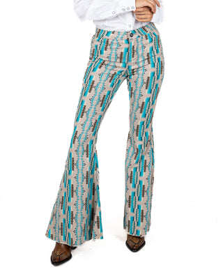 Jeans Rock & Roll Denim High Rise Bell Bottom Dama