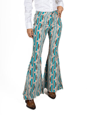 Jeans Rock & Roll Denim High Rise Bell Bottom Dama