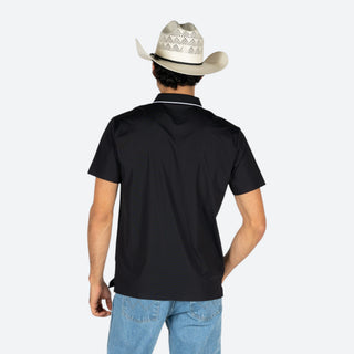 Playera Polo Rodeo Negro Caballero