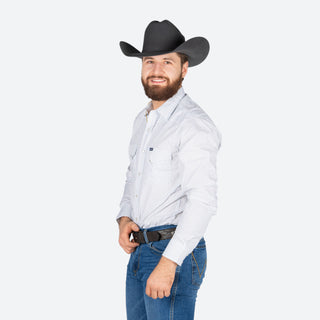 Camisa Wrangler Estampado Blanco Caballero