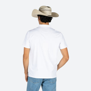 Playera Polo Rodeo Blanco Caballero