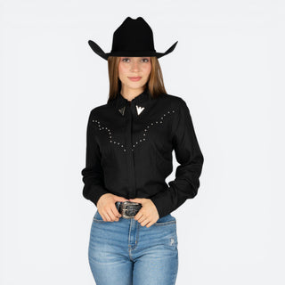 Camisa Panhandle Estoperoles Black Dama
