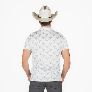 Playera Rock & Roll Denim Longhorn White Caballero