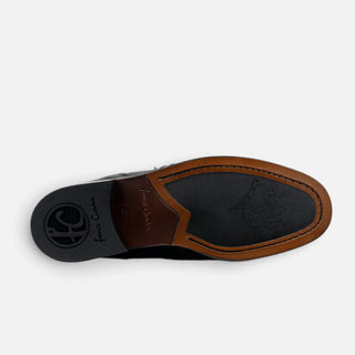 Zapatos Franco Cuadra Avestruz Negro Caballero