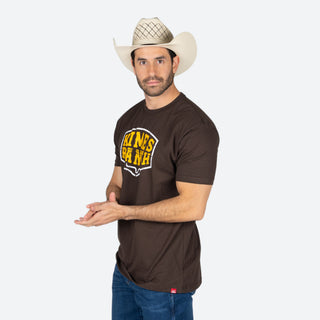 Playera Kimes Ranch Wood Block Dark Chocolate Caballero