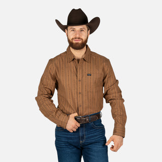 Camisa Kimes Ranch Hanover Brown Caballero