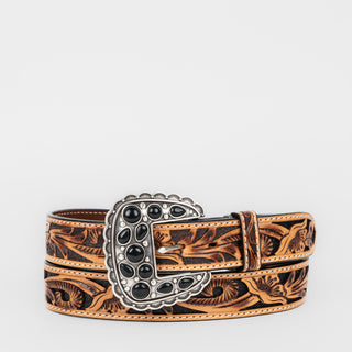 Cinturón Angel Ranch Cincelado Piedra Negra Dama