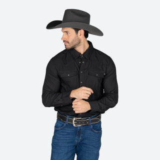 Camisa Rock & Roll Denim Tek Western Black Caballero