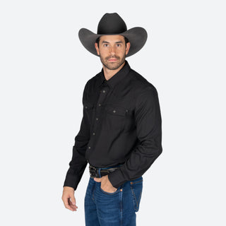 Camisa Rock & Roll Denim Tek Western Black Caballero