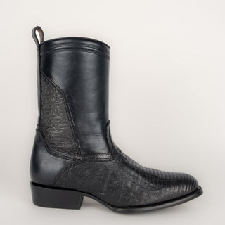 Bota Cuadra Lizard Teju Plunge Negro Caballero
