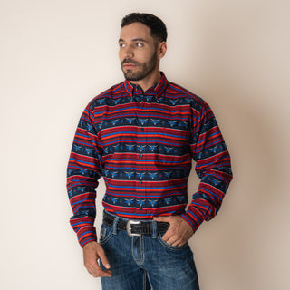 Camisa Ariat Pike LS Shrt True Blue Caballero