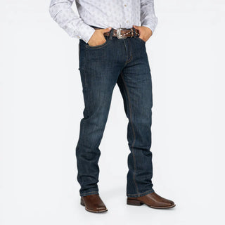 Jeans Rock & Roll Denim Rifle Straight Boot Skinny Fit Dark Wash Caballero