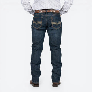 Jeans Rock & Roll Denim Rifle Straight Boot Skinny Fit Dark Wash Caballero