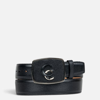 Cinturón Cuadra Venado Italiano Negro Caballero