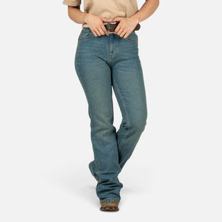 Jeans Wrangler Retro High Rise Deslavado Dama