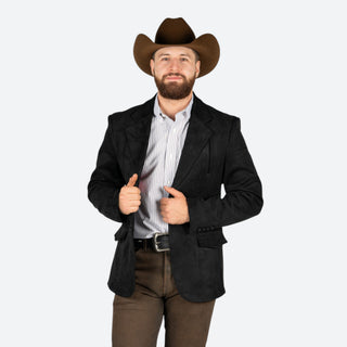 Saco Vaquero Barabas Gamuza Black Caballero