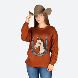 Suéter Rock & Rock & Roll Denim Burnt Orange Dama