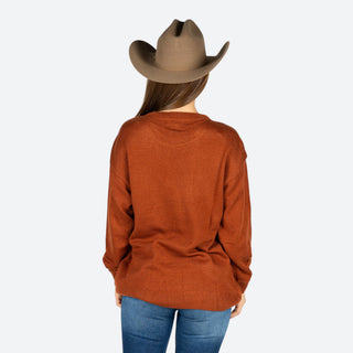 Suéter Rock & Rock & Roll Denim Burnt Orange Dama