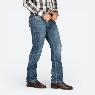 Jeans Rock & Roll Denim Revolver Straight Dark Vintage Cabalero