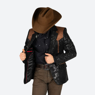 Saco Vaquero Barabas Negro Café Caballero