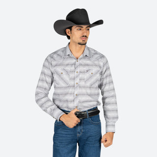 Camisa Rodeo Aztec Blanco Caballero