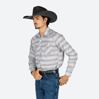 Camisa Rodeo Aztec Blanco Caballero