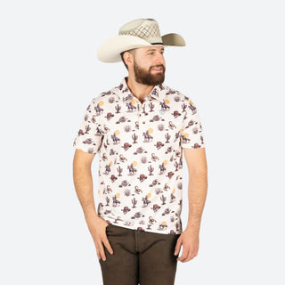 Playera Polo Rock & Roll Denim Oeste Natural Caballero
