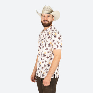 Playera Polo Rock & Roll Denim Oeste Natural Caballero