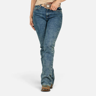 Jeans Wrangler Retro High Rise Deslavado Dama