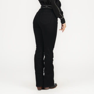 Jeans Rock & Roll Denim High Rise Black Dama