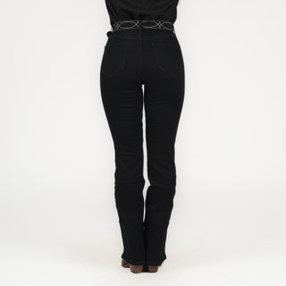 Jeans Rock & Roll Denim High Rise Black Dama