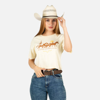 Blusa Kimes Ranch Plains Stampede Ivory Dama