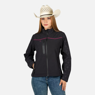 Chamarra Denver Softshell Black Pink Dama