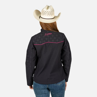 Chamarra Denver Softshell Black Pink Dama