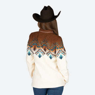 Suéter Panhandle Aztec Chocolate Dama
