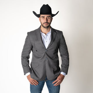 Saco Vaquero Old West Gris Coderas Negro Caballero