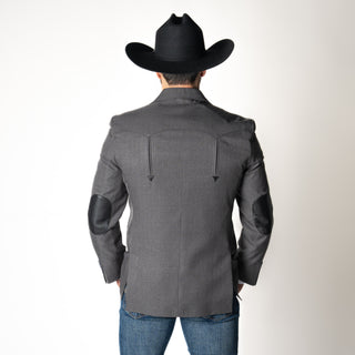 Saco Vaquero Old West Gris Coderas Negro Caballero