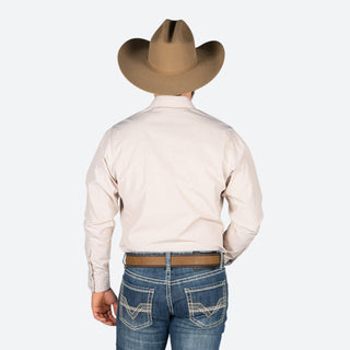 Camisa Wrangler Rombo Beige Caballero