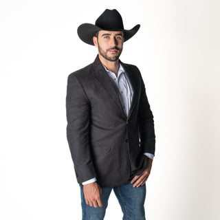 Saco Vaquero Old West Gamuza Negro Caballero