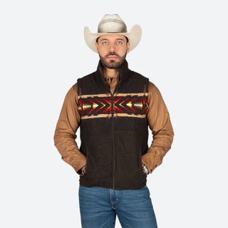 Chaleco Rock & Roll Denim Aztec Choco Caballero